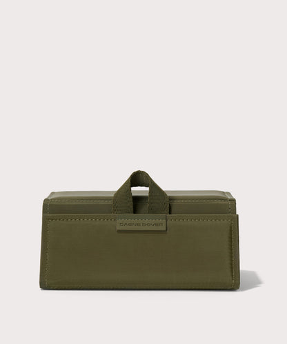 Dagne Dover Remi foldable glasses holder in dark green.