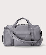 Front view of Monaco garment duffle in a light grey