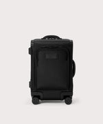 Front view of Seattle carry-on rolling luggage 20.5” in onyx