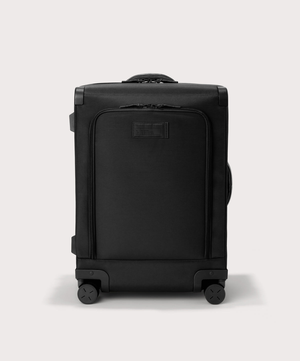 Front view of Sydney checked rolling luggage 25" in black