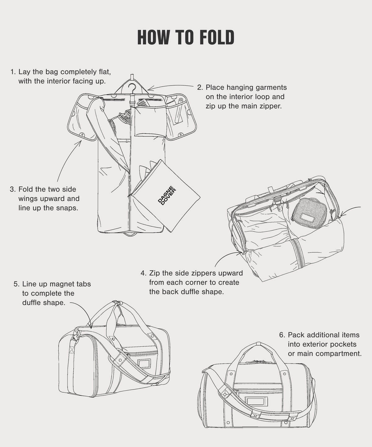 Monaco Garment Duffle in Ash